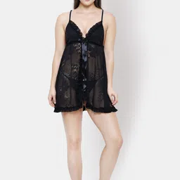 NOIRA Net Shoulder Straps Baby Doll image 4