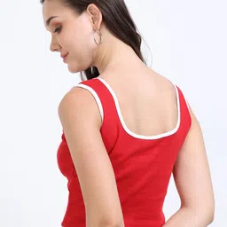 CORSICA Women Printed Cotton Tank Crop Top image 4