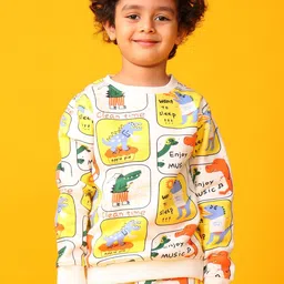 Anthrilo Boys Dinosaur Stamp Printed Pullover Sweatshirt-picture-24