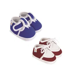 NESKA MODA Kids Pair Of 2 Cotton 6 To 12 Months Booties-image-2