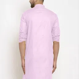 AWM Men Cotton Solid Straight Kurta image 3