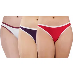 ORLIZEA Pack of 3 Women Low-Rise Cotton Blend Thongs-picture-38