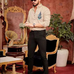 Foomer Men Standard Opaque Casual Shirt image 3