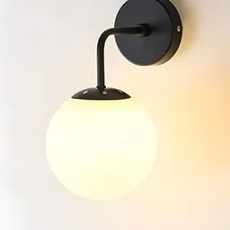 KINIS Black & White Metal Quirky Abstract Shaped Shaped Wall Lamp image 3