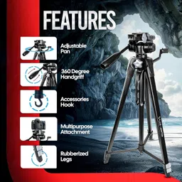 AIWaft 67 Inch Foldable Tripod Stand with Phone Holder 3-Way Pan Head For Photo & Video Tripod image 5