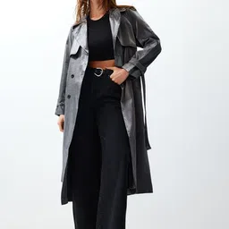Trendyol Double-Breasted Longline Trench Coats-picture-15