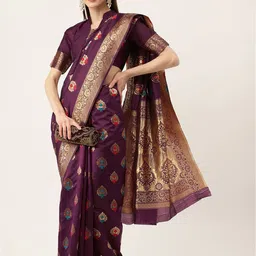 Maroosh Woven Design Zari Saree image 3