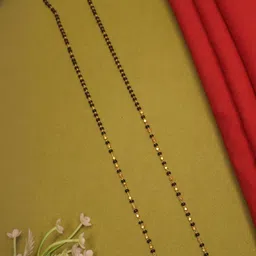 RTD Gold plated AAA+ american diamond mangalsutra (simple shape ) Alloy Mangalsutra ()-image-98