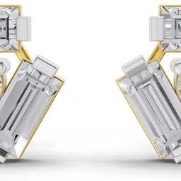 sparq Certified Lab Grown Diamond & Gold Plated 925 Sterling Silver Stud Earring-picture-16