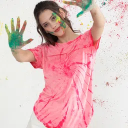 NUEVOSDAMAS Tie & Dye PrintedT-shirt-image-94