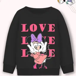 YK Disney Girls Graphic Printed Round Neck Full Sleeves Pullover Sweatshirts-image-41