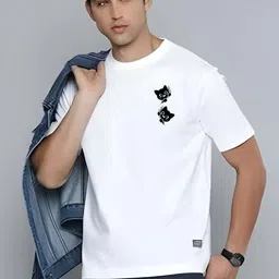 KAIDO Graphic Printed Round Neck Cotton T-shirt-picture-17