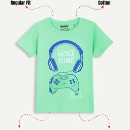 RASPY Boys Pack of 3 Typography Printed Pure Cotton Bio Washed T-shirts image 2