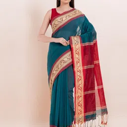PUKU Ethnic Motifs Pure Cotton Saree-picture-29
