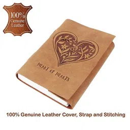 SWISS HORN Heart Embossed Leather Diary image 3