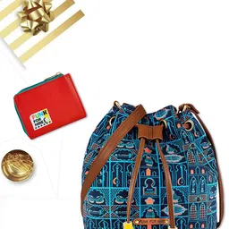 Funk For Hire Ethnic Motifs Printed Bucket Sling Bag image 1