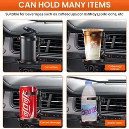 supvox Car Air Vent Cup Holder Detachable Foldable Anti-Skid Design Car Bottle Holder image 3