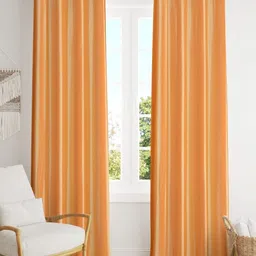 Galaxy Home Decor Gold-Toned Set of 2 Long Door Curtain-image-50