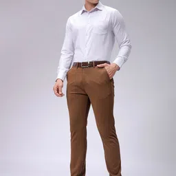 the indian garage co. x luxe Luxe by TIGC Men Textured Slim Fit Trousers image 2