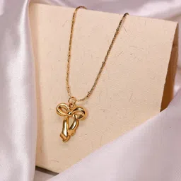 Designs & You Gold-Plated Stainless Steel Contemporary Pendants with Chains image 5