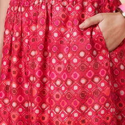 Marigold Lane Honeysuckle Printed Mandarin Collar Top With Palazzo image 5