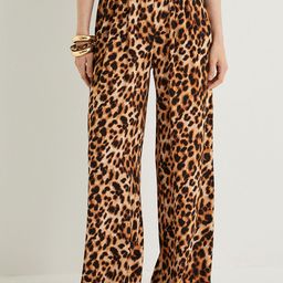 Koton Women Animal Printed High-Rise Pleated Trousers-picture-18
