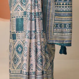 Libas Ethnic Motifs Silk Blend Handloom Saree image 5