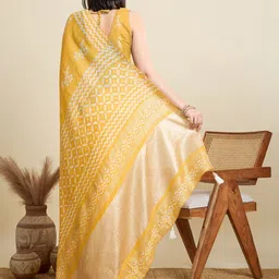 VS MALL Ethnic Motifs Zari Silk Cotton Saree image 2
