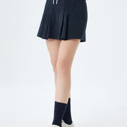 Koton Women Striped Pleated Mini Skort-picture-10