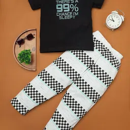 RAINE AND JAINE Boys Printed Pure Cotton T-Shirt & Pyjamas Night Suit Set-picture-24