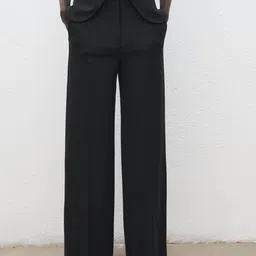 MANGO Women Straight Fit Pleated Trousers-image-66
