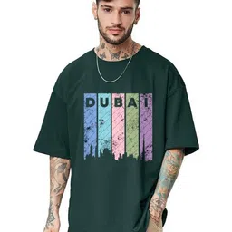 f Gallery Men Printed Drop-Shoulder Sleeves T-shirt-picture-32