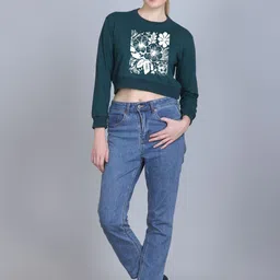 Obaan Women Printed Pullover Sweatshirt-image-95