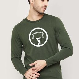 Organic Chics Men Thor Bio Finish Graphic Printed Round Neck Cotton T-shirt-picture-30