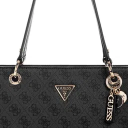 GUESS Printed Structured Tote Bag With Cut Work image 2