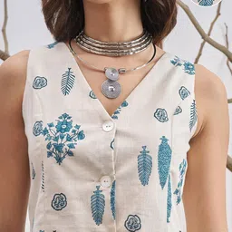 Vara By Vishudh Print Ethnic Cotton Crop Top image 5