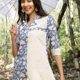 Stylum Printed Pure Cotton Tunic With Trousers Co-Ords image 4