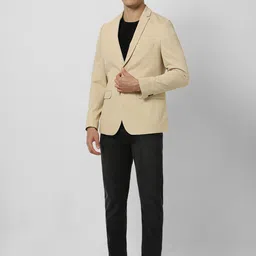 Van Heusen Sport Textured Cotton Slim Fit Notched Collar Single Breasted Formal Blazer image 4