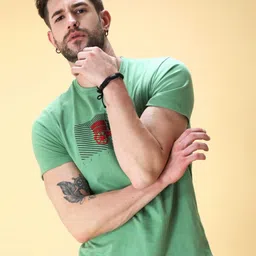 Estilocus Men Solid Round Neck Cotton T-shirt-picture-21