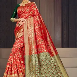 HANS ART AND CRAFT Woven Design Zari Art Silk Banarasi Saree-image-0