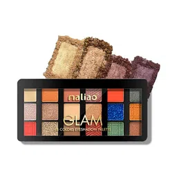 Maliao Glam 18 Colors Eyeshadow Palette - 20 g - Shade 01-picture-29