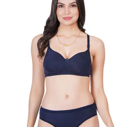 Liigne Women Pack Of 3 Women Everyday Padded Bra Pure Cotton Lingerie Set image 3