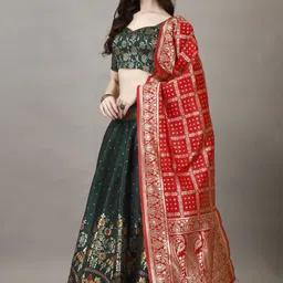 jivuba Printed Semi Stitched Lehenga Choli image 3