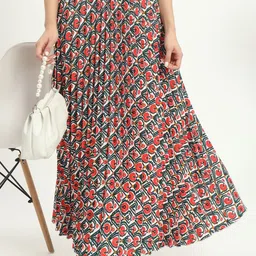 OTABU Women Printed A-line Maxi Skirts-picture-34