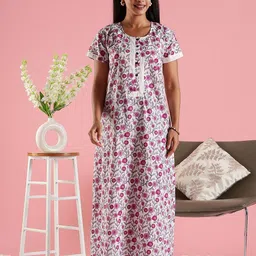 9shines Label Printed Maxi Nightdress-picture-33