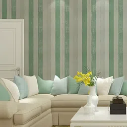 INDIAN ROYALS Green and Cream Printed Self-Adhesive & Durable Wall Sticker-image-0