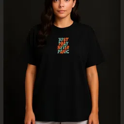 Anikmart Women Typography Printed Pure Cotton T-shirt-picture-31