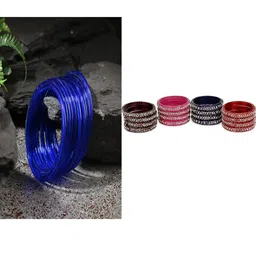 SOMIL Set Of 28 Stone-Studded & Beaded Bangles-image-81