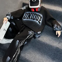 INCLUD Girls Printed Long Sleeves Sweatshirt With Trouser image 2