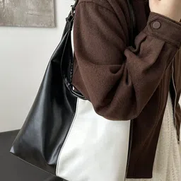 PURPLEHUNT Women Leather Structured Hobo Bag image 5